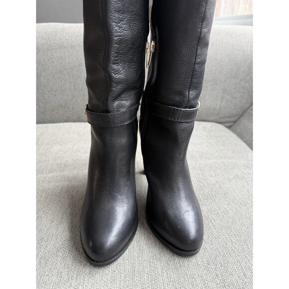 Banana Republic Shawna Black Leather Knee Boots Women's 6 - Picture 3 of 16